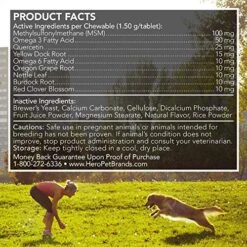 Vet's Best Healthy Coat Shed & Itch Relief Dog Supplements | Relieve Dogs Skin Irritation And Shedding Due To Seasonal Allergies Or Dermatitis | 150 Chewable Tablets, White, 150 Count (Pack Of 1) -Zoo Shop 61Maa0lgc0L