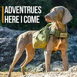 OneTigris Dog Pack Hound Travel Camping Hiking Backpack Saddle Bag Rucksack For Medium & Large Dog (Ranger Green, Large) -Zoo Shop 61R6IKxOOyL