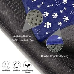 Reusable Puppy Pads 47‘’x 56‘’ Washable Pee Pads For Dogs, Training Pads Pee Pads For Dogs Waterproof Absorbing Whelping Pad Reusable Puppy Pads For Guinea Pig Cage, Dog Food Feeding Mat -Zoo Shop 61Swk3shT5L