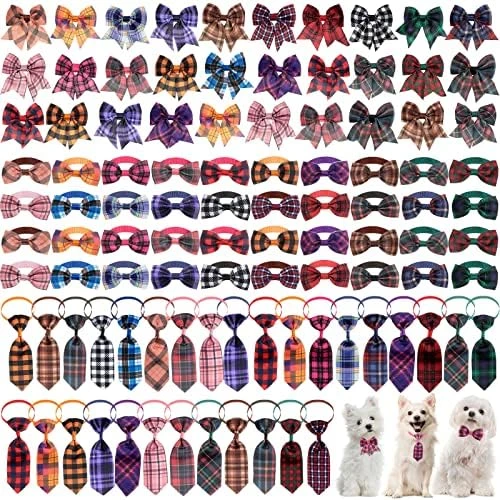 100 Pieces Donut Ice Cream Dog Bow Tie Collar Set Include 30 Dog Neckties, 30 Collar Flowers And 40 Dog Bow Tie, Adjustable Valentine Dog Bows Grooming For Small Medium Dogs Supply 11 100 Pieces Donut Ice Cream Dog Bow Tie Collar Set Include 30 Dog Neckties, 30 Collar Flowers And 40 Dog Bow Tie, Adjustable Valentine Dog Bows Grooming For Small Medium Dogs Supply - Image 9