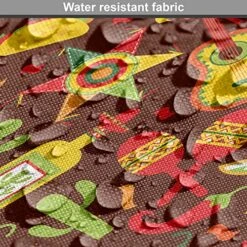 Lunarable Cinco De Mayo Dog Crate Cover, Pattern With Traditional Food Sombrero And Dia De Los Muertos Skull, Easy To Use Pet Kennel Cover For Small Dogs Puppies Kittens, 48 Inch, Multicolor -Zoo Shop 61TZbKa6dbL