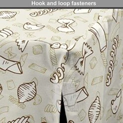 Ambesonne Food Dog Crate Cover, Italian Traditional Pasta Pattern Sketch Tasty Cuisine Culture Print, Easy To Use Pet Kennel Cover For Small Dogs Puppies Kittens, 22 Inch, Eggshell Ivory -Zoo Shop 61UXMcpHZDL