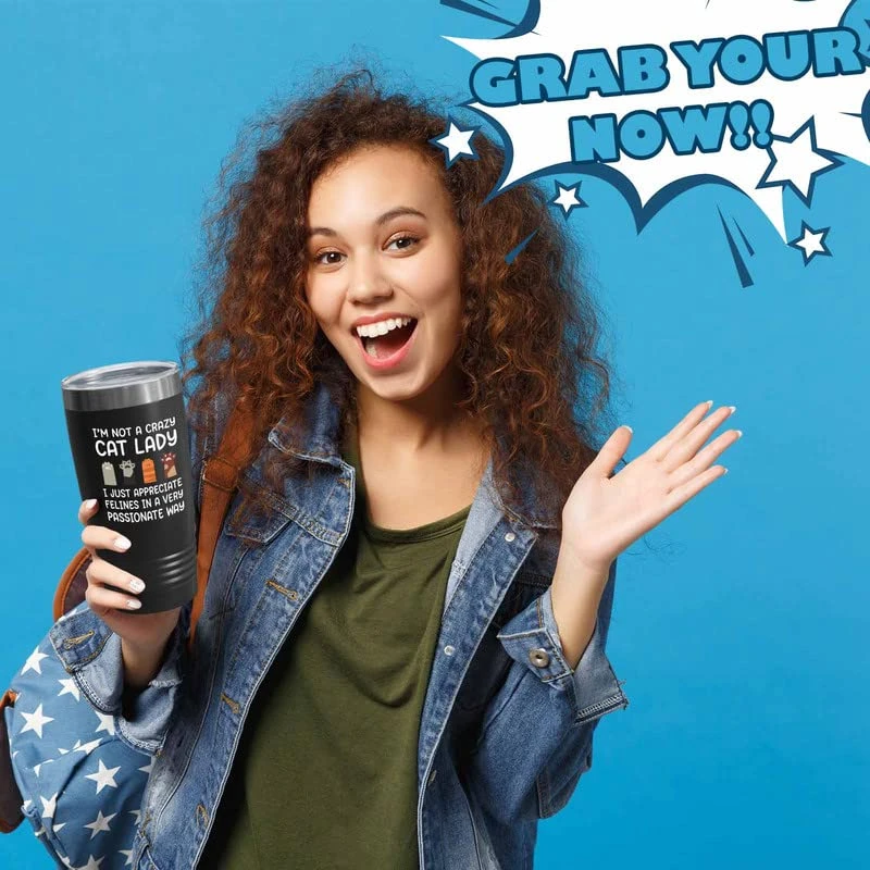 Flairy Land Cat Lady Black Tumbler 20oz - Appreciate Felines -Cat Paw Cat Parents Cat Mama Cat Lover Kitties Purr Feline Mom 8 Flairy Land Cat Lady Black Tumbler 20oz - Appreciate Felines -Cat Paw Cat Parents Cat Mama Cat Lover Kitties Purr Feline Mom - Image 6