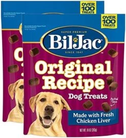 Bil-Jac Dog Treats - Original Recipe Chicken Liver Soft Puppy Training Treat Rewards, 20oz Resealable Double Zipper Pouch (2-Pack) -Zoo Shop 61Ub7hljQ9L. AC