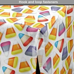 Lunarable Candy Corn Dog Crate Cover, Repetitive Pattern Of Colorful Food Halloween Print For Entertainment, Easy To Use Pet Kennel Cover For Small Dogs Puppies Kittens, 48 Inch, White And Multicolor -Zoo Shop 61V3bvyE8hL