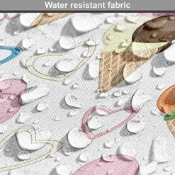 Lunarable Ice Cream Dog Crate Cover, Refreshing Summer Food With 3 Different Scoops And Colorful Hearts, Easy To Use Pet Kennel Cover For Small Dogs Puppies Kittens, 18 Inch, Multicolor -Zoo Shop 61VX9yUiDaL