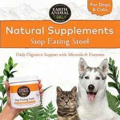 Earth Animal Stop Eating Stool Nutritional Supplement For Dogs & Cats, 8 Oz. Container -Zoo Shop 61ZQCr9mJNL