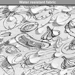 Ambesonne Food Dog Crate Cover, Outline Drawing Of Pepper Pumpkin Tomato Radish Lettuce Carrot And Cucumber, Easy To Use Pet Kennel Cover For Small Dogs Puppies Kittens, 18 Inch, White And Pale Grey -Zoo Shop 61a7WboRyNL