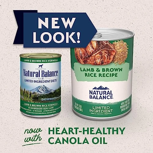 Natural Balance Limited Ingredient Adult Wet Canned Dog Food With Healthy Grains, Lamb & Brown Rice Recipe, 13 Ounce (Pack Of 12) 4 Natural Balance Limited Ingredient Adult Wet Canned Dog Food With Healthy Grains, Lamb & Brown Rice Recipe, 13 Ounce (Pack Of 12) - Image 2