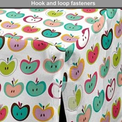 Ambesonne Fruits Dog Crate Cover, Retro Style Fruit Illustration Youthful Food Organic Eating Design, Easy To Use Pet Kennel Cover For Small Dogs Puppies Kittens, 22 Inch, Seafoam Multicolor -Zoo Shop 61csyZ5IbAL