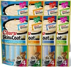 INABA Churu Lickable Purée Natural Cat Treats For Skin And Coat With Omega Oils, Taurine And Vitamin E, 0.5 Ounces Each, 24 Tubes (Four Per Package), Tuna Recipe -Zoo Shop 61gP3P6T8xL. AC