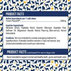 ProDen Plaque Off Dog Dental Chews - Dog Teeth Cleaning Treat For Plaque & Tartar Control - Dog Breath Chews - Medium / Large Dog Breath Freshener Treats - 60 Ct. -Zoo Shop 61hFEZHWZ9L