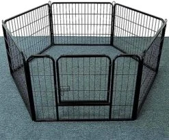 Fence Pen Freestanding Foldable Dog Gates Foldable Metal Pet Exercise Playpen Install Easily Enclosure Dog Fences Puppy Kennel House Dog Supplies Pet Puppy Safety Fence -Zoo Shop 61jIAbV56oL