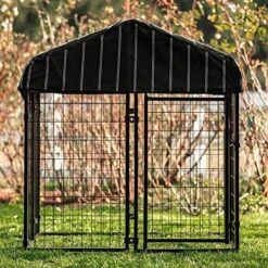 Lucky Dog 60544 Uptown Spacious 4' X 4' X 6' Heavy Duty Welded Wire Outdoor Dog Kennel With Water Resistant Cover, Black 24 Lucky Dog 60544 Uptown Spacious 4' X 4' X 6' Heavy Duty Welded Wire Outdoor Dog Kennel With Water Resistant Cover, Black -Zoo Shop 61lzowqsBQL. AC