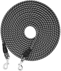 YUCFOREN Check Cord/Tie Out Long Rope Leash For Dog Training 15FT 20FT 26FT 40FT Obedience Recall Training Agility Lead For Large Medium Small Dogs, Great For Training, Camping, Playing, Backyard -Zoo Shop 61mNxkNDJpL. AC