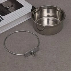 Food Size Cat Coop Dog Stainless Bowl Parrot Dishes Cup Rabbit Steel Cage Small Clamp, Feeding Dogs Cups- Hanging With For Bird Dish Crates M Clamp- Hook Cages Cats, Feeder Cups -Zoo Shop 61muNe3VN1L