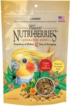 LAFEBER'S Classic Nutri-Berries Pet Bird Food, Made With Non-GMO And Human-Grade Ingredients, For Cockatiels (4 Lb) -Zoo Shop 61o8AAKF4rL. AC