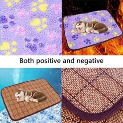 Hnjtkj Pet Dual-Use Mat Cushion Summer Cooling Comfortable And Cool Bamboo Fiber Mat Pet Supplies 40 * 30CM,Purple,40CM*30CM -Zoo Shop 61oBoy2W5tL