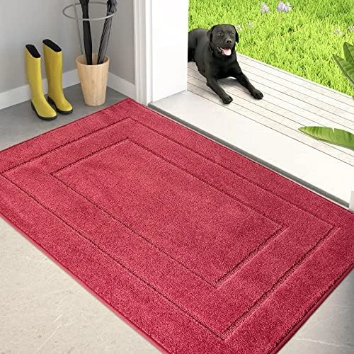 PURRUGS Dirt Trapper Door Mat 32" X 70", Non-Slip/Skid Machine Washable Entryway Rug, Dog Door Mat, Super Absorbent Welcome Mat For Muddy Wet Shoes And Paws, Burgundy Red 17 PURRUGS Dirt Trapper Door Mat 32" X 70", Non-Slip/Skid Machine Washable Entryway Rug, Dog Door Mat, Super Absorbent Welcome Mat For Muddy Wet Shoes And Paws, Burgundy Red - Image 15