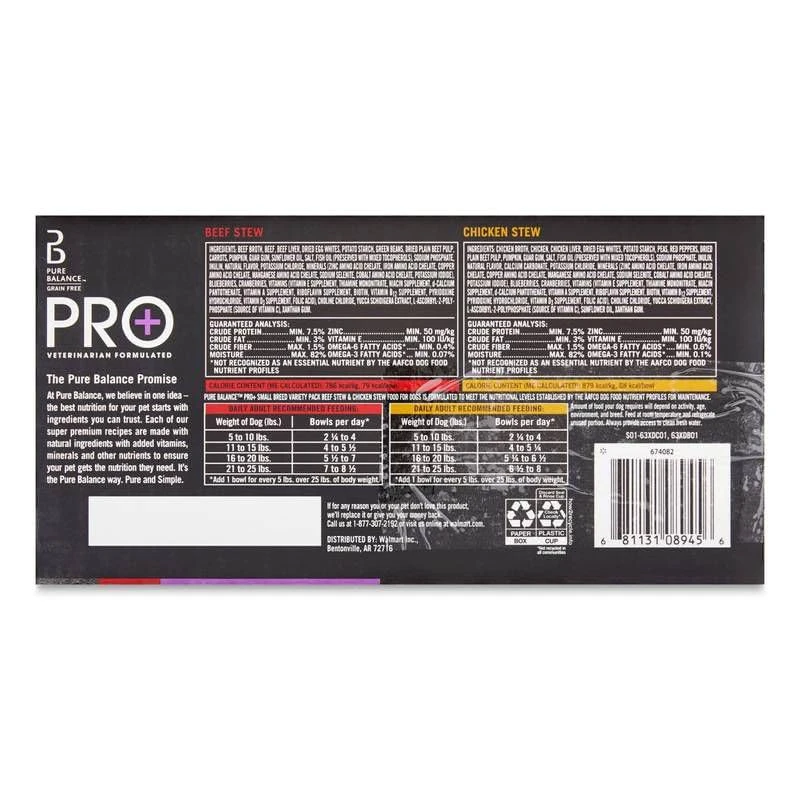 GENERIC Pure Balance Pro Beef Stew & Chicken Stew For Small Breeds Wet Dog Food 3.5 Oz 5 GENERIC Pure Balance Pro Beef Stew & Chicken Stew For Small Breeds Wet Dog Food 3.5 Oz - Image 3