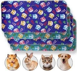 JT Pet Guinea Pig Cage Liner - Pack Of 4 Washable Pee Pads For Dogs, Smooth Fleece Guinea Pig Bedding For Cage & Crates, Reusable & Waterproof Puppy Pee Pads - 36x24 Inches, Plaid -Zoo Shop 61tj2EyJEL. AC