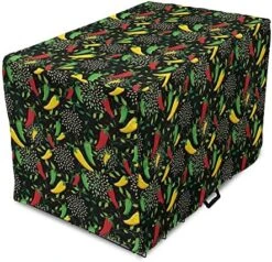 Lunarable Botanical Dog Crate Cover, Mexican Food Peppers Paprika Cuisine Kitchen Mariachi Chilli Taco Culture Cuisine, Easy To Use Pet Kennel Cover For Small Dogs Puppies Kittens, 48 Inch, Multicolor 23 Lunarable Botanical Dog Crate Cover, Mexican Food Peppers Paprika Cuisine Kitchen Mariachi Chilli Taco Culture Cuisine, Easy To Use Pet Kennel Cover For Small Dogs Puppies Kittens, 48 Inch, Multicolor -Zoo Shop 61uV NMOOqL. AC 4