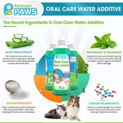 Particular Paws Fresh Breath Water Additive For Dogs And Cats - For Clean Teeth, Healthy Gums And Oral Care - 16oz -Zoo Shop 61vlwpoNHaL