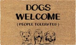 Nexivoryx Pet Door Mat Dogs Welcome Prople Tolerated Pet Rugs And Mats Outdoor Pet Rug Bathroom Door Mat Entrance Mat Indoor Dog Food Rug Foyer Rug Welcome Mat 30"(W) X 18"(L)